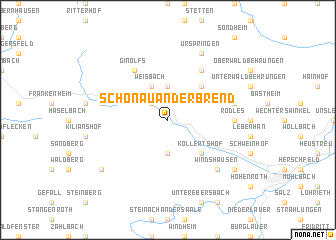 map of Schönau an der Brend