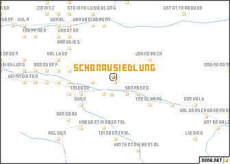 map of Schönausiedlung