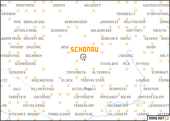 map of Schönau