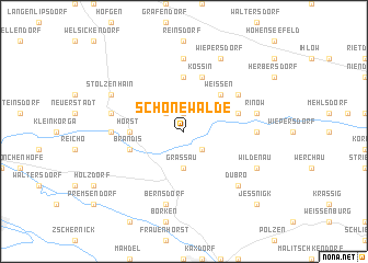 map of Schönewalde