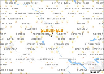 map of Schönfeld