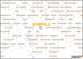 map of Schönfeld