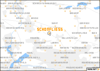 map of Schönfließ