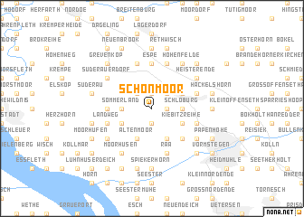 map of Schönmoor