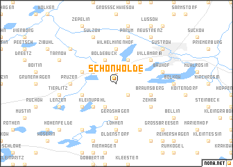 map of Schönwolde