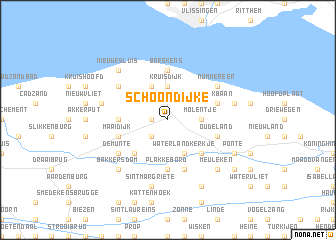 map of Schoondijke