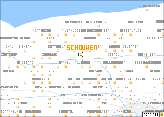 map of Schouwen