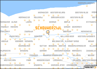 map of Schouwerzijl