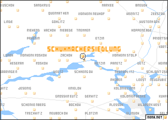 map of Schuhmacher-Siedlung