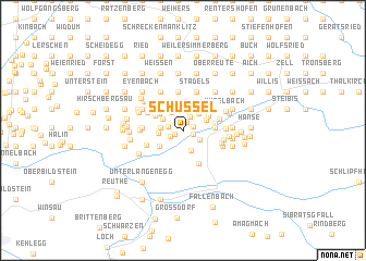 map of Schüssel