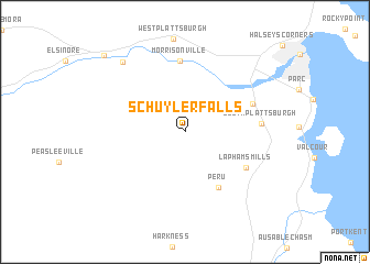 map of Schuyler Falls