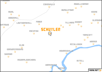 map of Schuyler