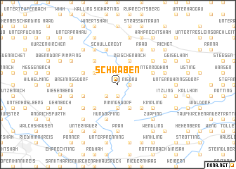 map of Schwaben