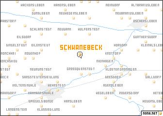 map of Schwanebeck