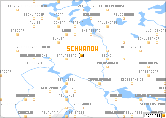 map of Schwanow