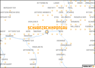 map of Schwarzach im Pongau