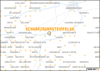 map of Schwarzau am Steinfelde