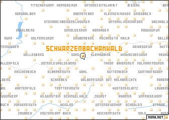 map of Schwarzenbach am Wald