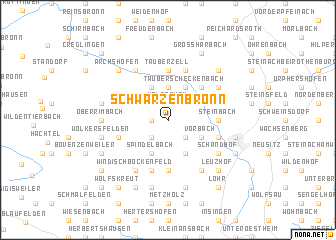 map of Schwarzenbronn