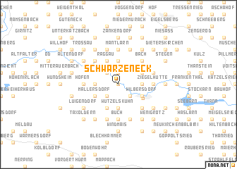 map of Schwarzeneck