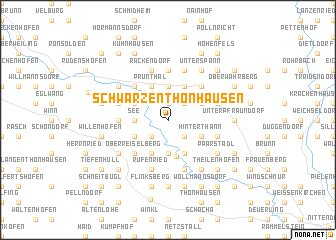 map of Schwarzenthonhausen