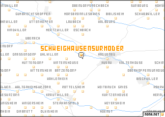 map of Schweighausen-sur-Moder