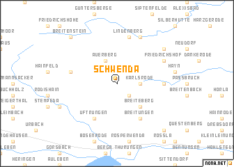 map of Schwenda