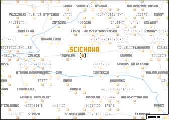 map of Ścichawa