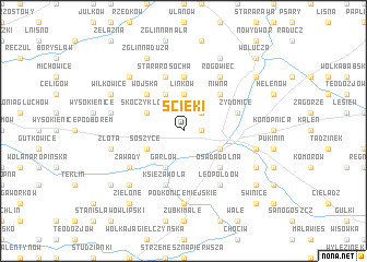 map of Ścieki