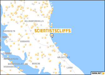 map of Scientists Cliffs