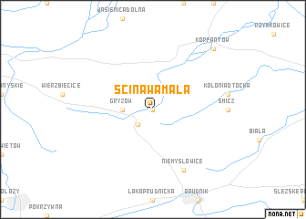 map of Ścinawa Mała