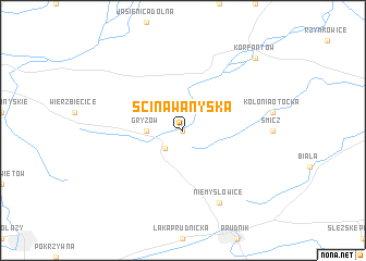 map of Ścinawa Nyska