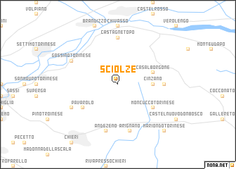 map of Sciolze