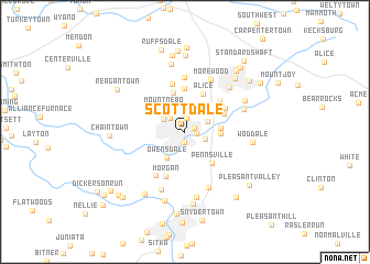 map of Scottdale