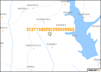 map of Scottsboro Crossroads