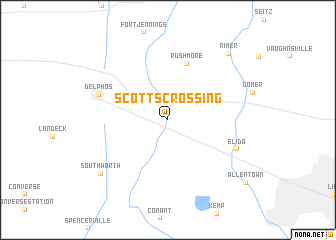 map of Scotts Crossing