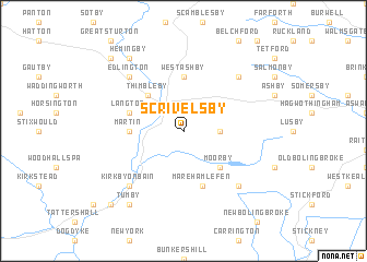 map of Scrivelsby