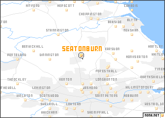 map of Seaton Burn