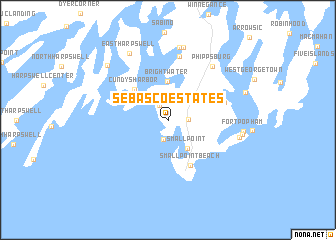 map of Sebasco Estates