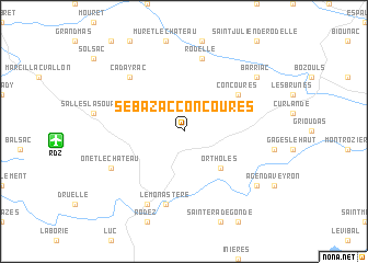 map of Sébazac-Concourès