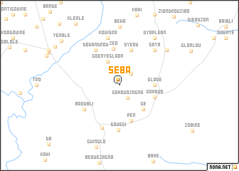 map of Séba