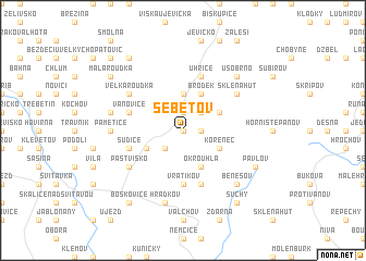 map of Šebetov