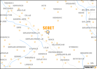 map of Šebet