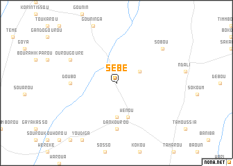 map of Sébé
