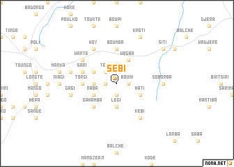 map of Sébi