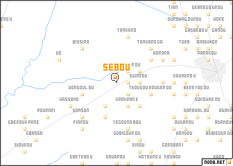 map of Sébou