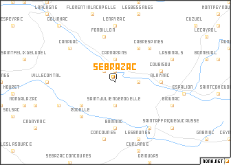 map of Sébrazac