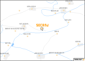 map of Sečanj