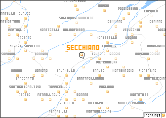 map of Secchiano