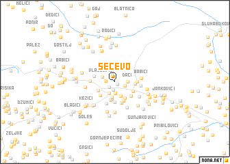 map of Sečevo